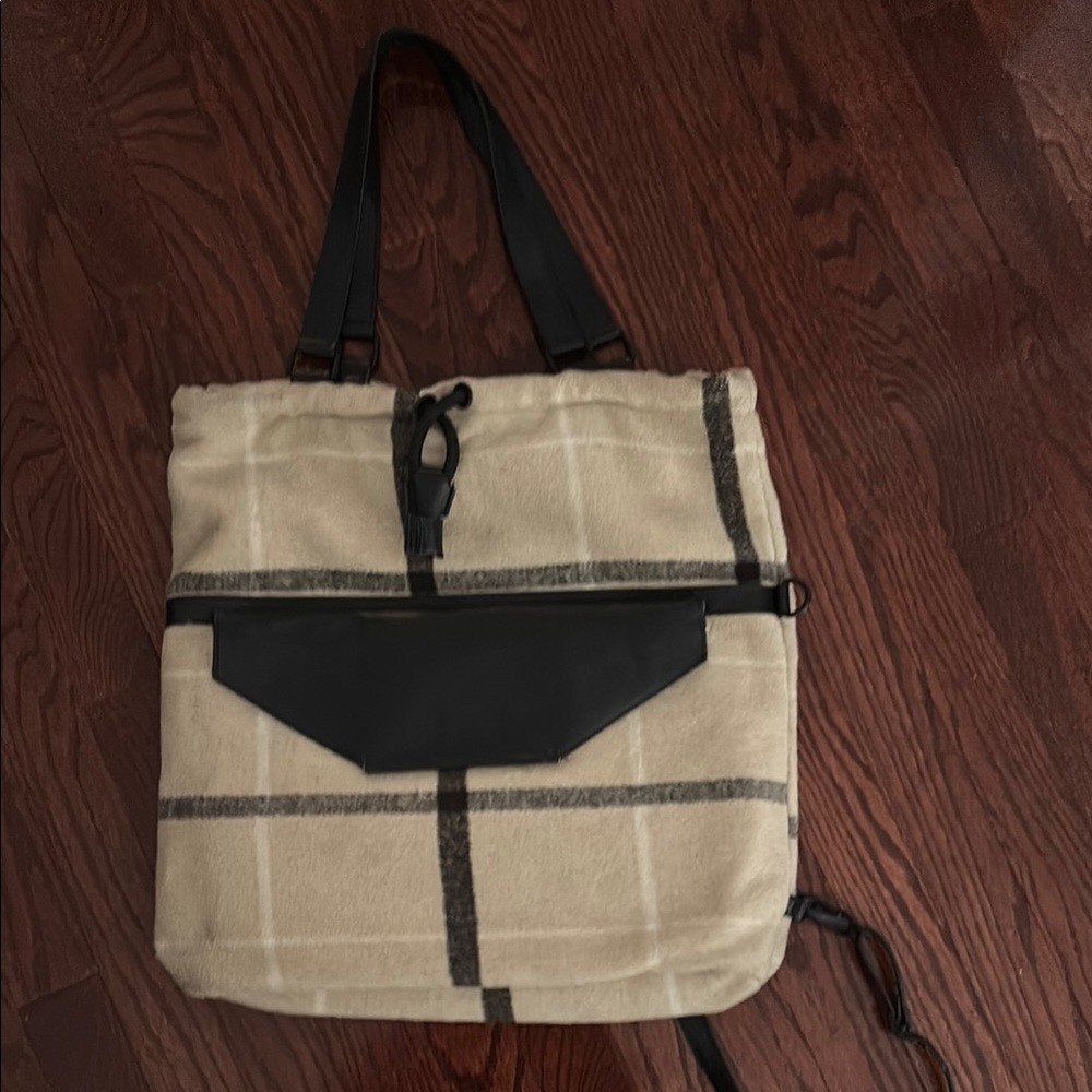 Plaid BEIS two way backpack/shoulder bag convertible